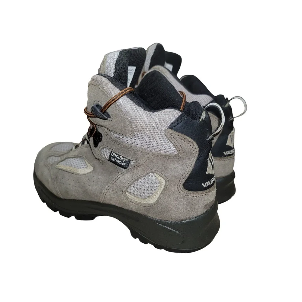 Vasque Breeze Waterproof Hiking Boots Youth Size 6 M Gray Leather Trail Shoes